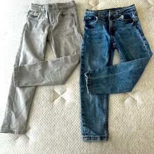 ZARA Gray and Blue Denim Straight Jeans Set